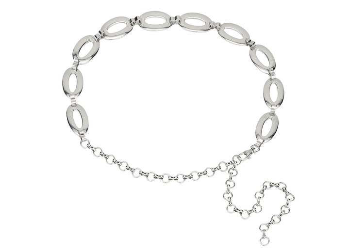 Sonstiges - Modischer Damen-Kettengürtel, mit Karabinerverschluss, in Farbe SILBER Ansicht 1