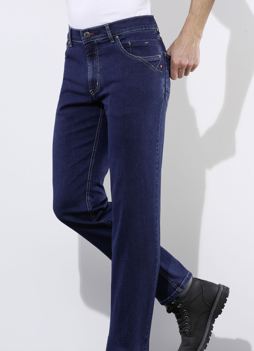 Hosen - «Francesco Botti»-Jeans in 3 Farben, in Größe 024 bis 060, in Farbe DUNKELBLAU Ansicht 1