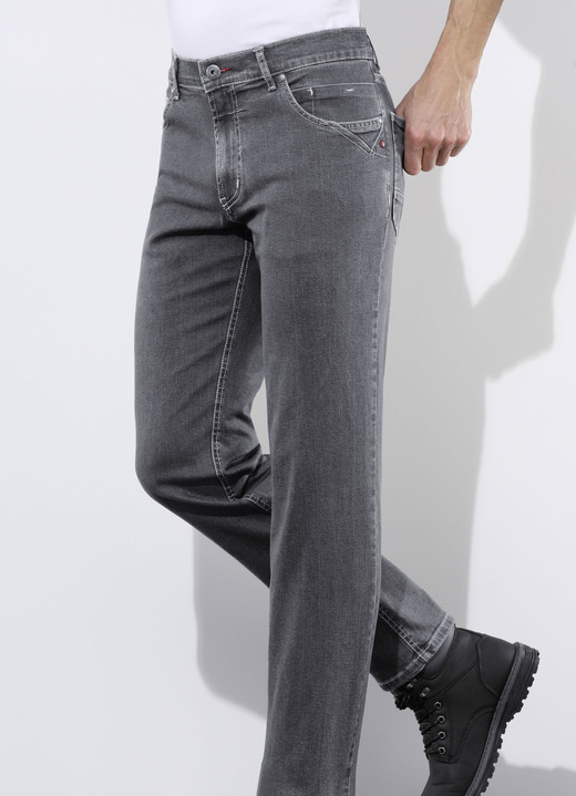 Herrenmode - «Francesco Botti»-Jeans in 3 Farben, in Größe 024 bis 060, in Farbe GRAU Ansicht 1