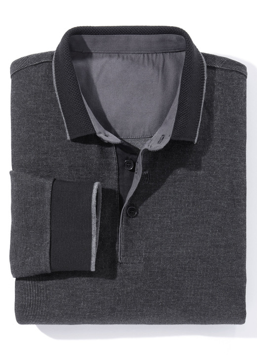 Herrenmode - Poloshirt in 3 Farben, in Größe 046 bis 062, in Farbe SCHWARZ Ansicht 1