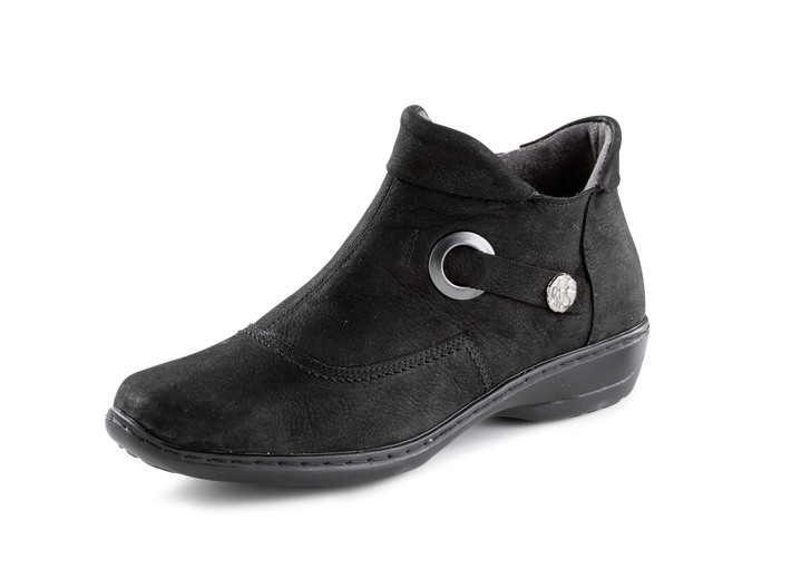 Komfortschuhe - ELENA EDEN Bootie mit Zierspange, in Größe 036 bis 042, in Farbe SCHWARZ Ansicht 1