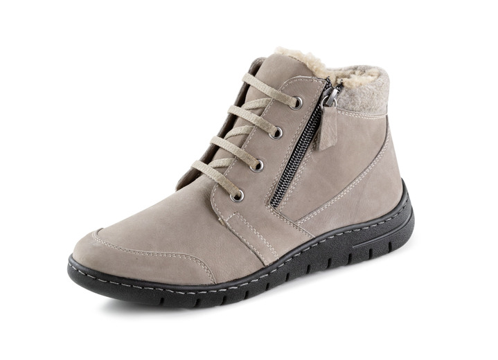 Komfortschuhe - ELENA EDEN, gefütterte Damen-Boots, Winterschuhe, Weite H, mit herausnehmbarem Fussbett, in Größe 036 bis 042, in Farbe TAUPE Ansicht 1