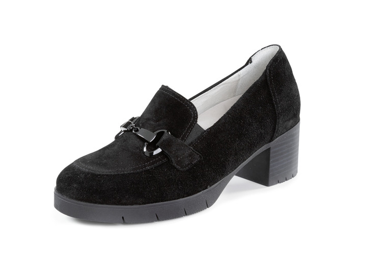 Komfortschuhe - Waldläufer, bequemer Damen-Trotteur, Weite H, mit herausnehmbarem Fussbett, in Größe 3 1/2 bis 8, in Farbe SCHWARZ Ansicht 1