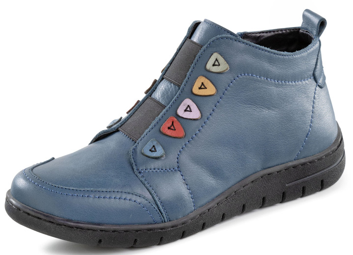 Komfortschuhe - ELENA EDEN, gefütterte Damen-Boots, Winterschuhe, Weite H, mit herausnehmbarem Fussbett, in Größe 036 bis 042, in Farbe JEANS Ansicht 1