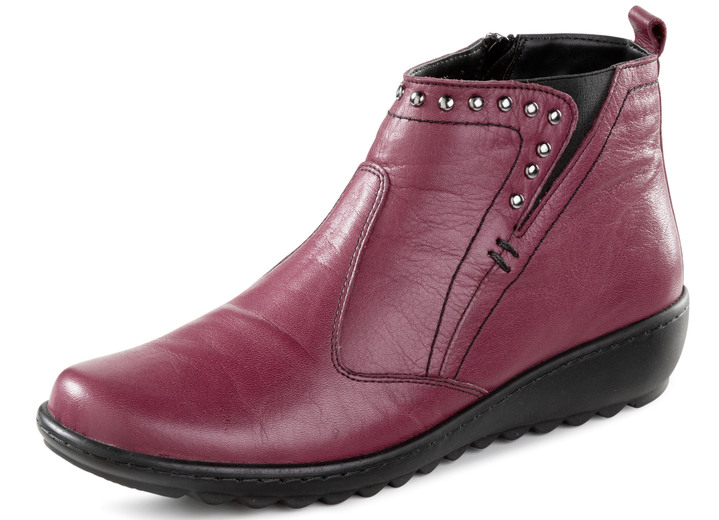Komfortschuhe - Gemini, bequeme Damen-Boots, Weite G, mit herausnehmbarem Fussbett, in Größe 036 bis 042, in Farbe BORDEAUX Ansicht 1