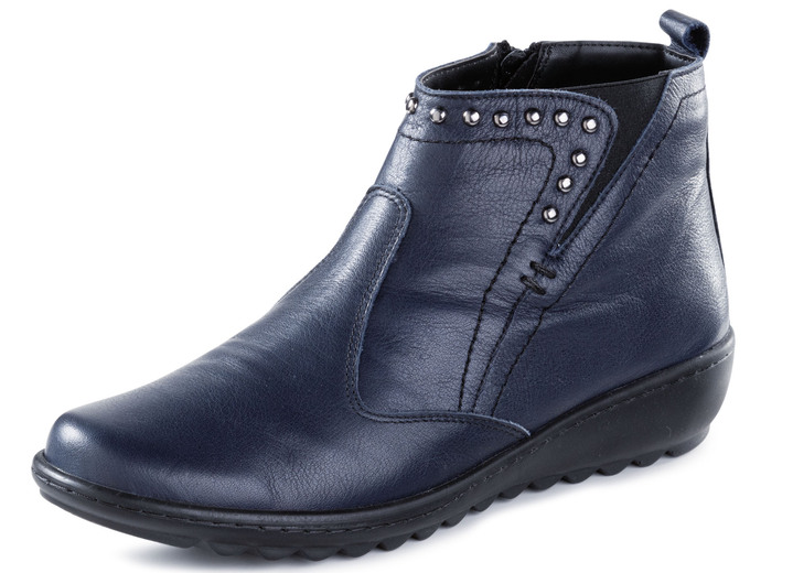 Komfortschuhe - Gemini, bequeme Damen-Boots, Weite G, mit herausnehmbarem Fussbett, in Größe 036 bis 042, in Farbe MARINE Ansicht 1