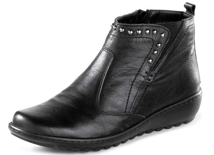 Komfortschuhe - Gemini, bequeme Damen-Boots, Weite G, mit herausnehmbarem Fussbett, in Größe 036 bis 042, in Farbe SCHWARZ Ansicht 1
