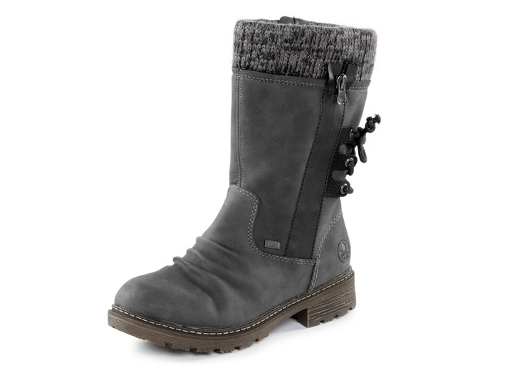 Mode - Rieker Stiefel aus Nubukmaterial, in Größe 036 bis 042, in Farbe ANTHRAZIT-SCHWARZ Ansicht 1