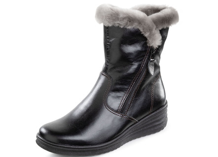 ELENA EDEN, gefütterte Damen-Stiefeletten, Winterschuhe, Weite H, mit Lammfell