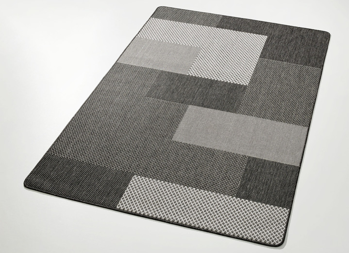 Modern - Pflegeleichte Brücken und Teppiche für innen und aussen, in Größe 111 (Brücke, 60x110 cm) bis 282 (Teppich, 200x290 cm), in Farbe ANTHRAZIT Ansicht 1
