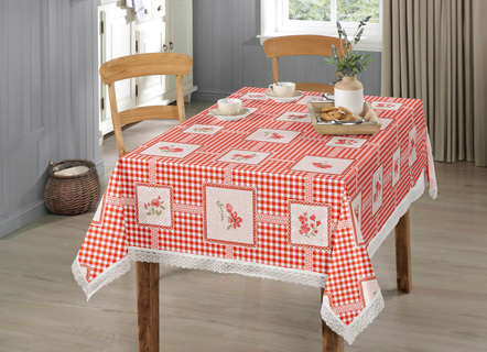 Pflegeleichte Wachstuch-Tischdecke