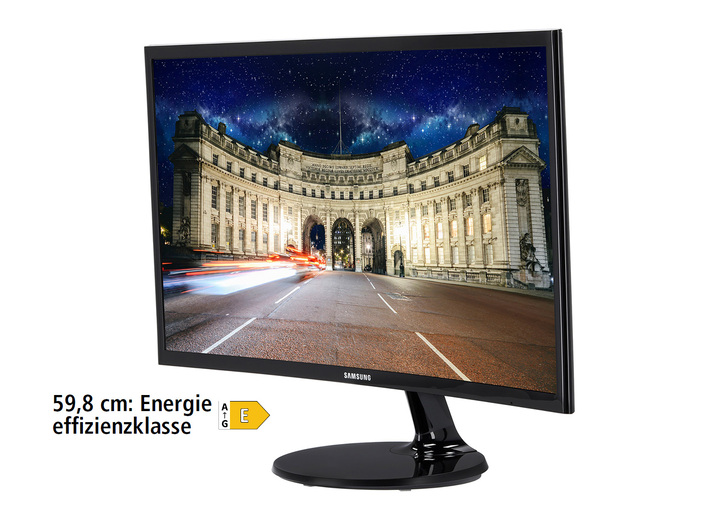 Computer & Elektronik - Curved PC-Monitor 24 Zoll, in Farbe SCHWARZ Ansicht 1