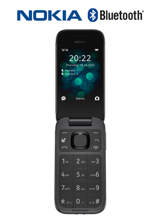 Smartphones & Telefone - Nokia 2660 Flip Grosstasten-Klapphandy, in Farbe SCHWARZ Ansicht 1