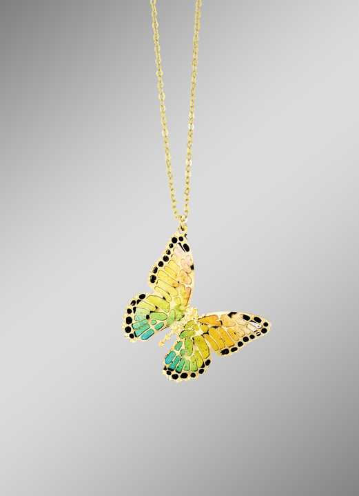 ohne Steine / mit Zirkonia - Beliebte Ankerkette Schmetterling, in Farbe  Ansicht 1