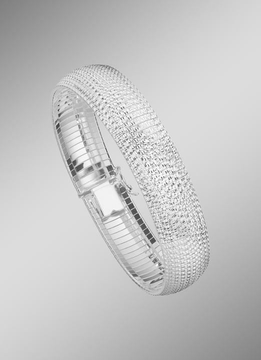 Halsketten & Armbänder - Diamantiertes Armband aus Silber, in Farbe  Ansicht 1