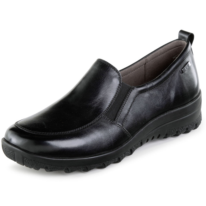 Komfortschuhe - ELENA EDEN Slipper mit Klimamembrane, in Größe 3 1/2 bis 8, in Farbe SCHWARZ Ansicht 1