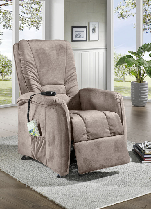 TV- & Relaxsessel - Gemütlicher TV-Sessel, in Farbe BEIGE, in Ausführung TV-Sessel, mechanisch Ansicht 1