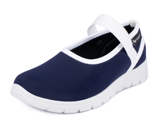 Komfortschuhe - Ballerina-Stretchschuh, in Größe 036 bis 042, in Farbe BLAU Ansicht 1