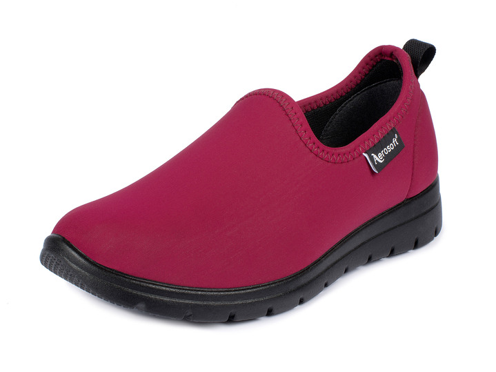 Komfortschuhe - Slipper mit elastischem Einschlupf Komfortschuhe - Slipper mit elastischem Einschlupf, in Größe 036 bis 042, in Farbe ROT