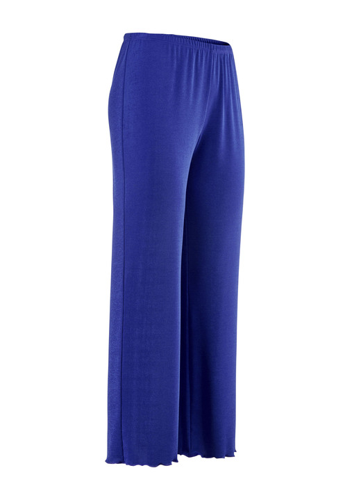 Hosen - Weich fliessende, 7/8-lange Hose, in Größe 036 bis 060, in Farbe ROYALBLAU Ansicht 1