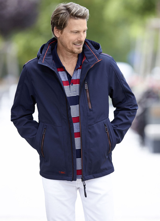 - Softshell-Kurzjacke von «Redpoint», in Größe 048 bis 064, in Farbe MARINE Ansicht 1