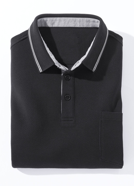 Hemden, Pullover & Shirts - Poloshirt in 4 Farben Hemden, Pullover & Shirts - Poloshirt in 4 Farben, in Größe 046 bis 062, in Farbe SCHWARZ