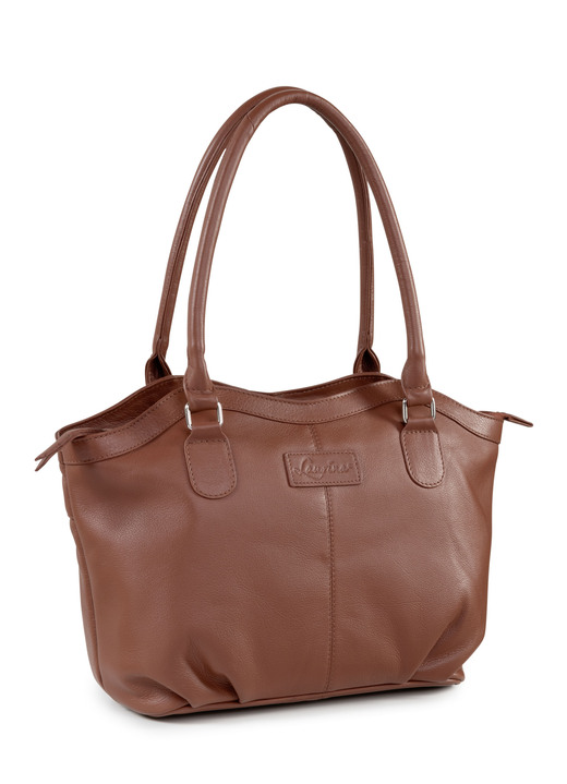 Taschen - Laurina Tasche aus Vollrind-Nappaleder, in Farbe COGNAC Ansicht 1