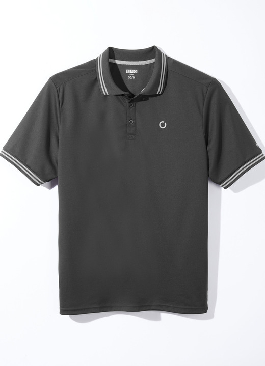 Sport- & Freizeitmode - «LPO»-Poloshirt in 4 Farben, in Größe 048 bis 062, in Farbe DUNKELGRAU Ansicht 1