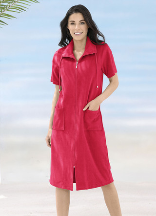Frottier-Kleid mit durchgehendem Reissverschluss