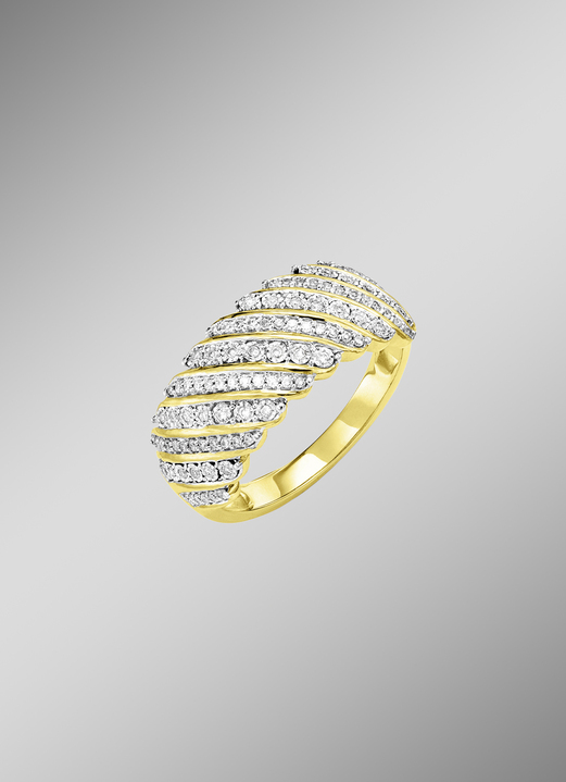mit Diamanten - Hochwertiger Damenring, in Größe 160 bis 220, in Farbe  Ansicht 1