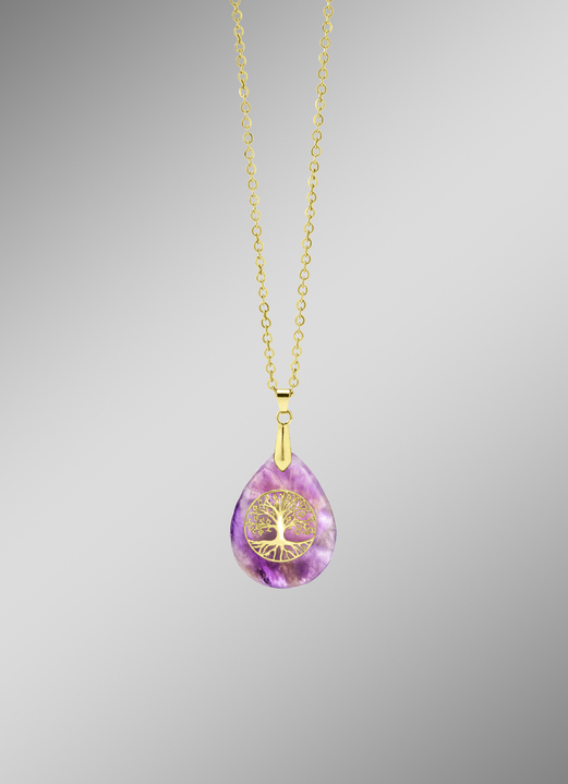 Damen-Modeschmuck - Anhänger mit echt Amethyst, in Farbe  Ansicht 1