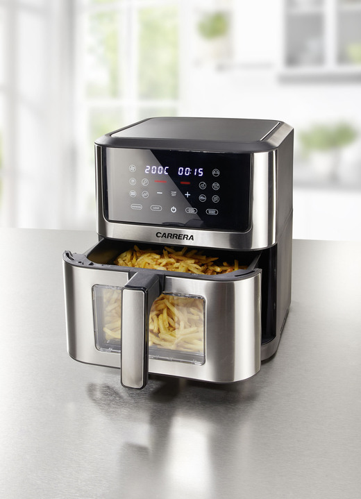 Kochen & Grillen - Digitale Heissluftfritteuse mit LED-Touch-Display, in Farbe SCHWARZ-SILBER Ansicht 1