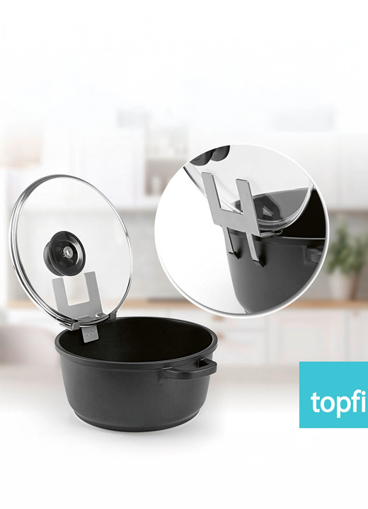 Haushaltshelfer - Topfdeckelhalter «Topfi» aus Edelstahl, in Farbe EDELSTAHL Ansicht 1