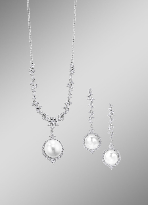 Halsketten & Armbänder - Schmuck-Set mit Süßwasser-Zuchtperlen, 2-teilig, in Farbe  Ansicht 1