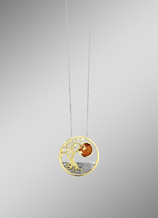 Halsketten & Armbänder - Halskette in Bicolor mit Baum-Motiv, in Farbe  Ansicht 1