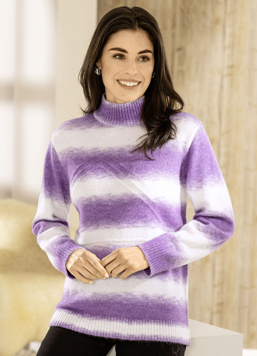 Pullover - Pullover mit Farbverlauf Pullover - Pullover mit Farbverlauf, in Größe L(44/46) bis XS(32/34), in Farbe FLIEDER-ECRU