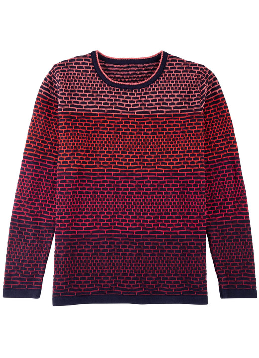 Pullover - Pullover in Farbverlauf Pullover - Pullover in Farbverlauf, in Größe 038 bis 054, in Farbe SCHWARZ-ROT-MULTICOLOR