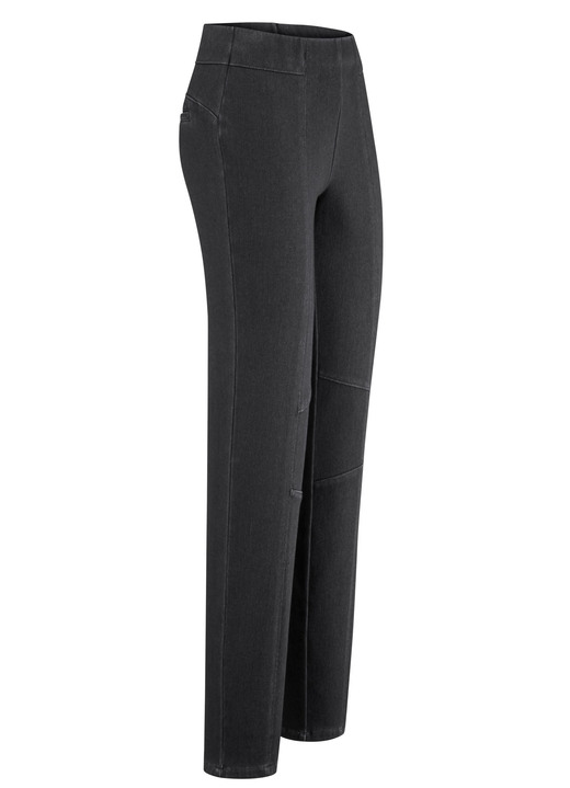 Jeans - Jersey-Hose in Denim-Optik, in Größe 018 bis 052, in Farbe SCHWARZ Ansicht 1