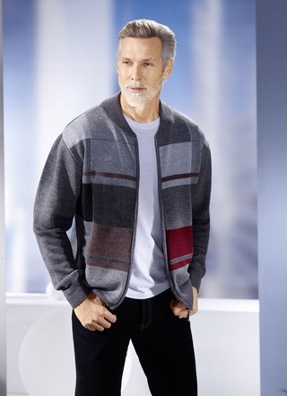 Jacke mit durchgehendem Reissverschluss in 2 Farben
