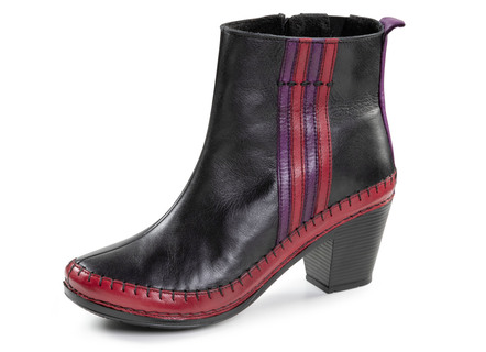 Gemini Stiefelette aus Rind-Nappaleder mit Kontraststreifen