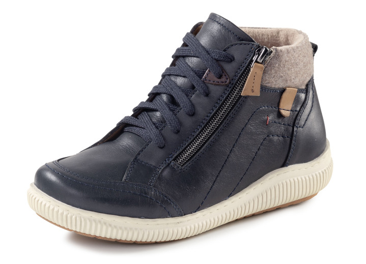 Komfortschuhe - ELENA EDEN, bequeme Damen-Boots, Weite H, mit herausnehmbarem Fussbett, in Größe 036 bis 042, in Farbe MARINE Ansicht 1