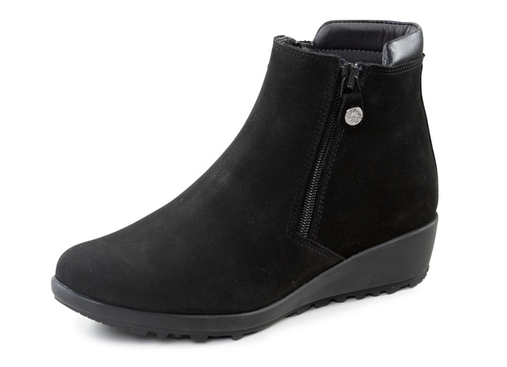 Komfortschuhe - ELENA EDEN Stiefelette mit Nappaleder-Besatz, in Größe 036 bis 042, in Farbe SCHWARZ Ansicht 1