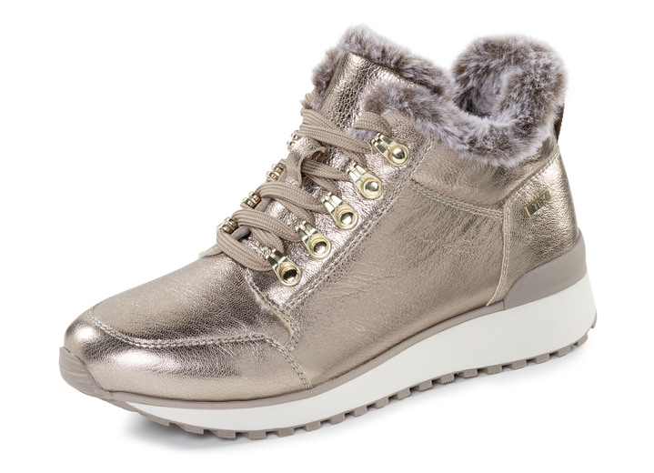 Komfortschuhe - ELENA EDEN, gefütterte Damen-Boots, Winterschuhe, Weite G, mit herausnehmbarem Fussbett, in Größe 036 bis 042, in Farbe GOLDBRONZE Ansicht 1