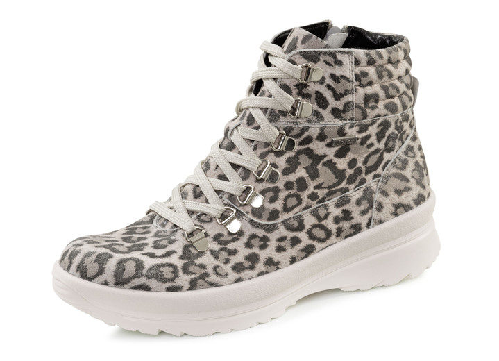Komfortschuhe - Trendige Damen-Boots, Winterschuhe, Weite H, mit Reissverschluss, in Größe 036 bis 042, in Farbe SAND-GRAU Ansicht 1