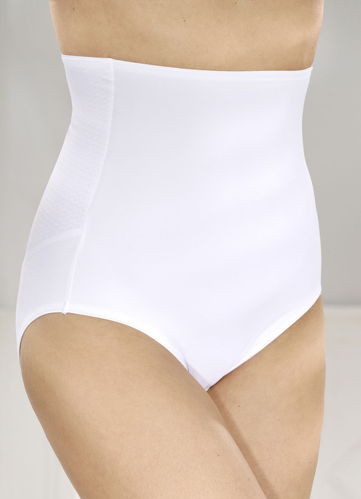 Slips - Miss Mary Miederhose mit hoher Taille, in Größe 038 bis 056, in Farbe WEISS Ansicht 1