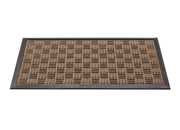 Fussmatten - Fussmatte mit rutschhemmender Gummi-Rückseite, in Farbe BEIGE Ansicht 1