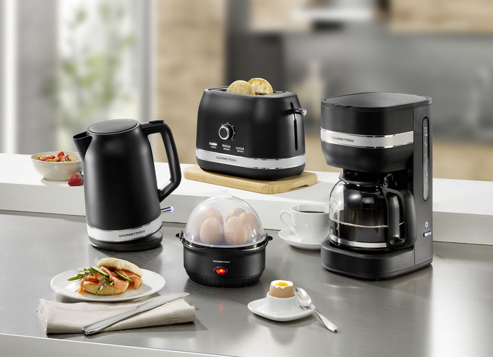Küchengeräte-Serien - Frühstücksserie in modernem Design, in Farbe SCHWARZ, in Ausführung Toaster Ansicht 1