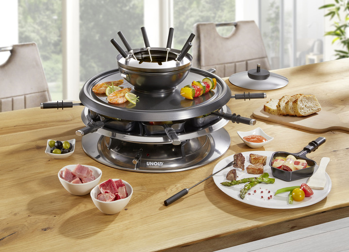- Raclette für bis zu 8 Personen, in Farbe EDELSTAHL-SCHWARZ Ansicht 1