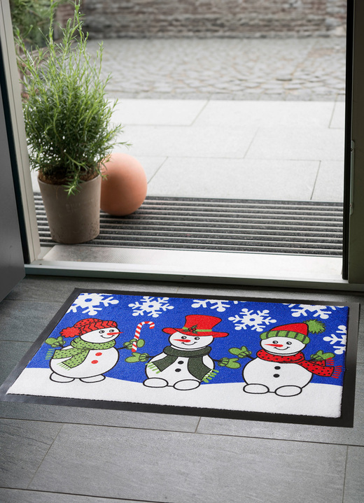 Fussmatten - Fußmatte mit Schneemann-Motiv, in Farbe BUNT Ansicht 1