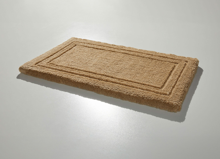 Badgarnituren - Badgarnitur mit rutschhemmender Rückseite, in Größe 100 (Vorleger halbrund, 50/ 80 cm) bis 110 (Hänge-WC-Garnitur, 2-teilig), in Farbe CAPPUCCINO Ansicht 1